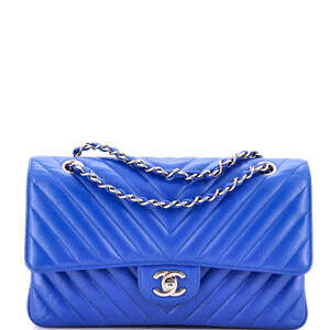Chanel Medium Classic Double Flap Bag Chevron Lambskin